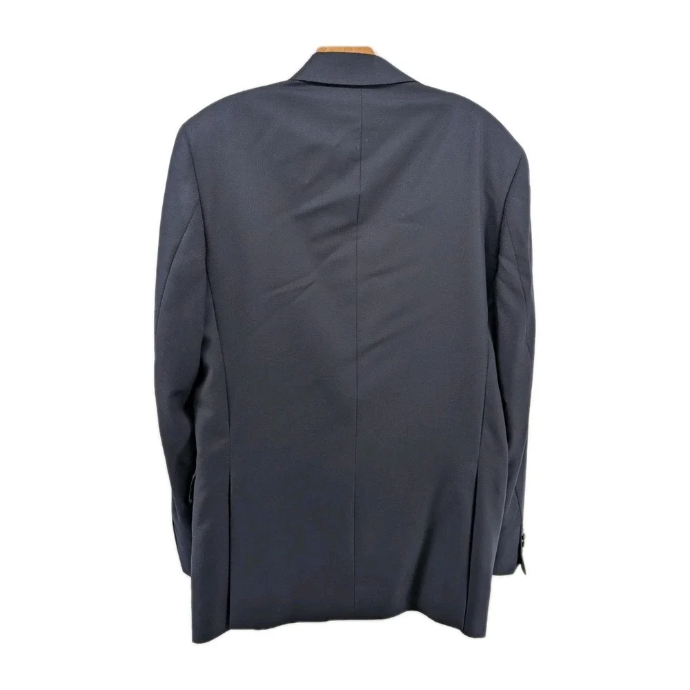 Ermenegildo Zegna Blazer Mens 42 Slim Fit‎ Navy Blue Wool Saks 5 Traveller Italy